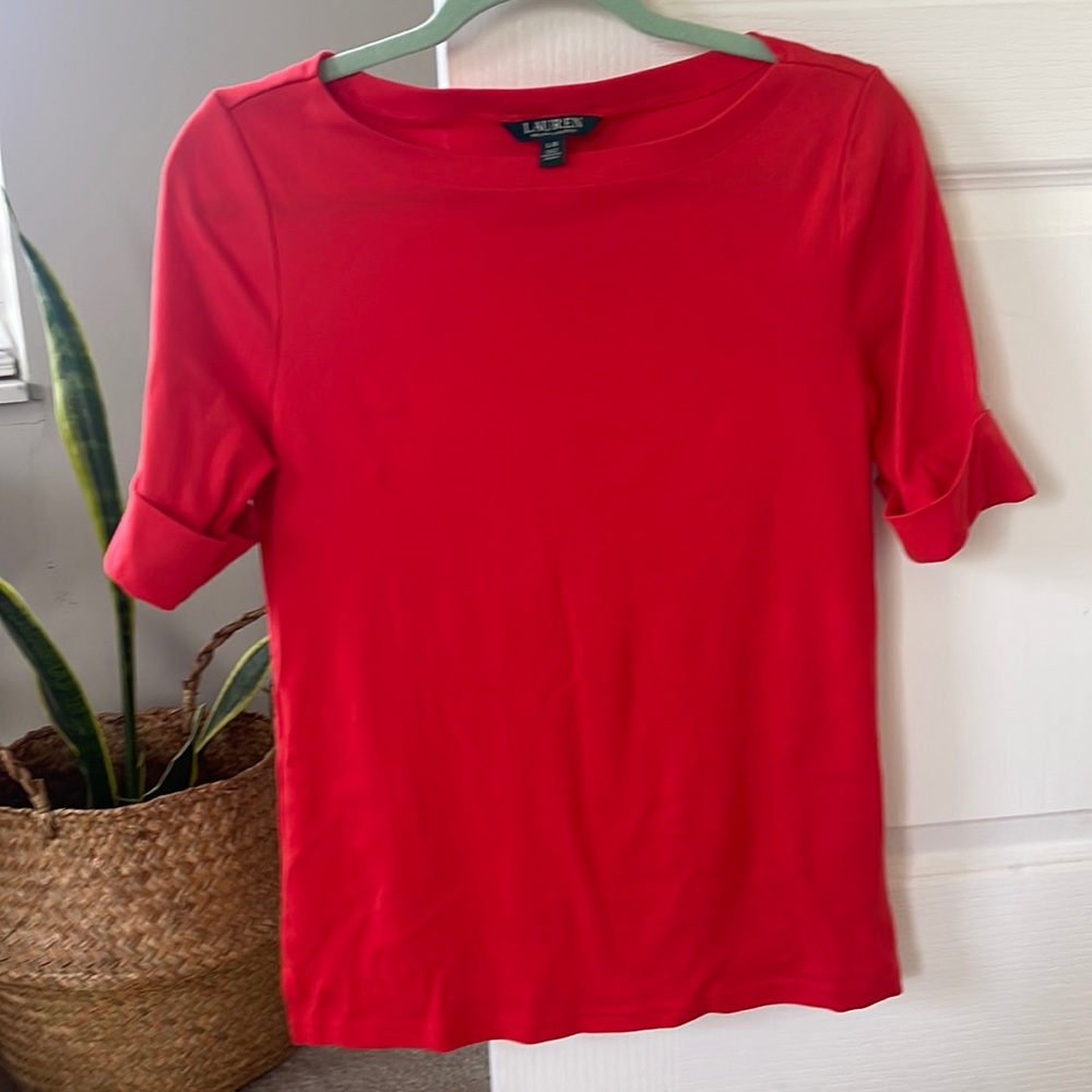 Ralph Lauren boatneck cotton shirt large